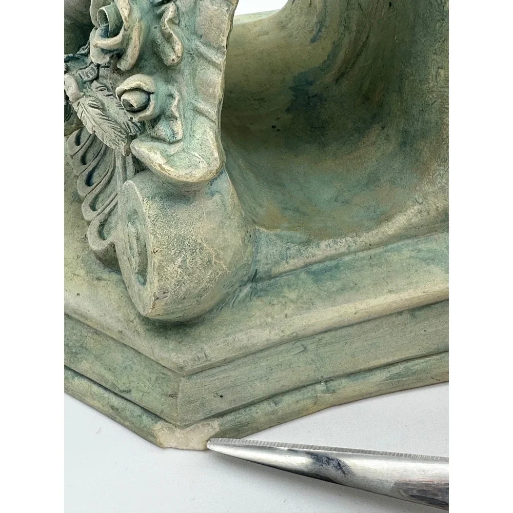 Wangs International Cherub Corbel Wall Shelf Pair Verdigris Resin WMC13